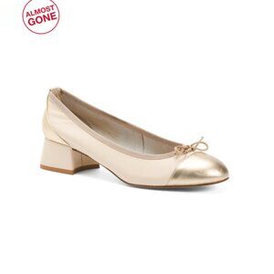 BATIX White Made In Italy Leather Mary Jane Heels